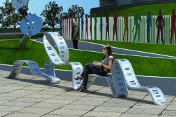 玻璃钢家具定制广场异形公共座椅